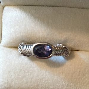 Judith Ripka Silver Amethyst Ring- 6